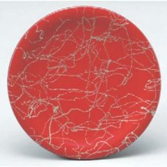 回転寿司皿 寿司皿レッド銀乱糸  高さ21 直径:150 (業務用食器)