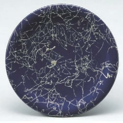 回転寿司皿 寿司皿ブルー銀乱糸