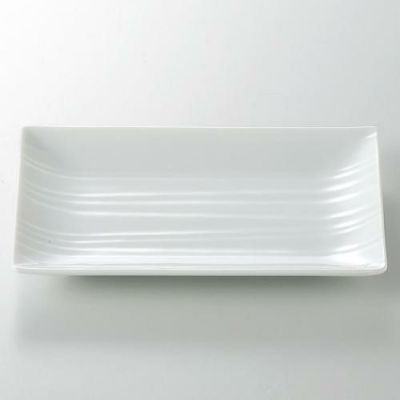 カサローシュ 18cm長角皿 白 白