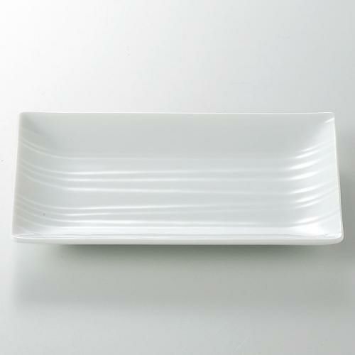 カサローシュ 18cm長角皿 白 白
