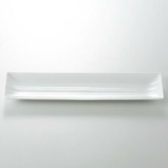 カサローシュ 30cm長角皿 白 白