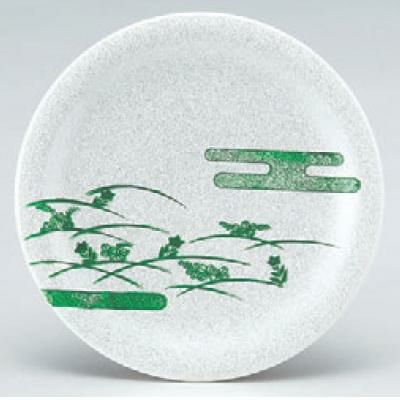 O-5-74 寿司皿シルバー秋草