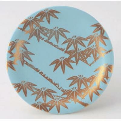 回転寿司皿 寿司皿ブルーに竹