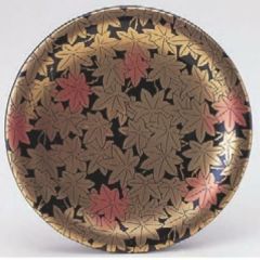 回転寿司皿 寿司皿黒に紅葉