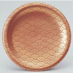 回転寿司皿 寿司皿朱金青海  高さ21 直径:150 (業務用食器)