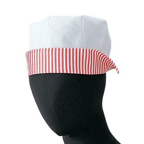 ホワイティキャップ〔後ゴム入〕サイズ：フリー カラー：ホワイト×ブルー,ホワイト×レッド