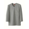 7分袖ニットシャツ（男女兼用）サイズ：SS～3L カラー：グレー,ブラック,ホワイト
