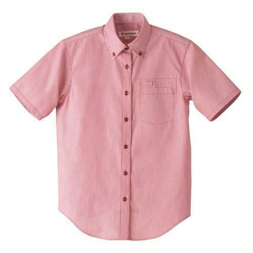 ボタンダウンシャツ（女性用）サイズ：7～13 15・17 カラー：エンジ×ホワイト,ブラック×ホワイト,ベージュ×ホワイト