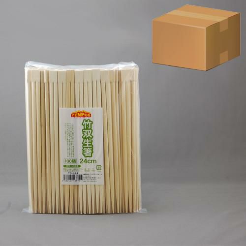 【即納可】TB 竹双生箸 24cm 100膳×30袋