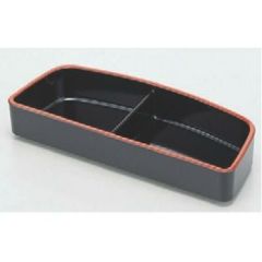 寿司桶 D.X三味胴特上桶用二ッ仕切黒天朱