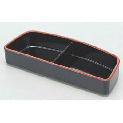 寿司桶 D.X三味胴特上桶用二ッ仕切黒天朱