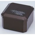 おせち 重箱 3.8寸隅切重梨地笹(内黒)