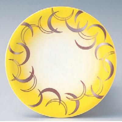 回転寿司皿 寿司皿イエロー風車