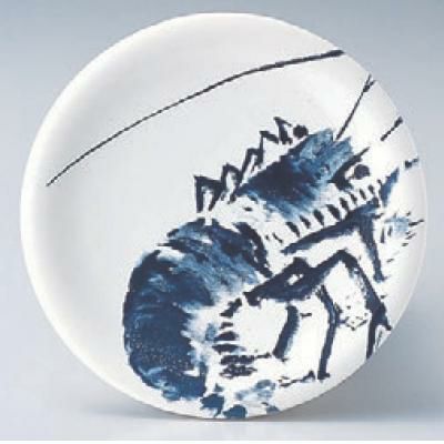 回転寿司皿 寿司皿白エビ