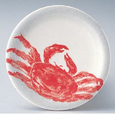 回転寿司皿 寿司皿シルバーぼかしカニ