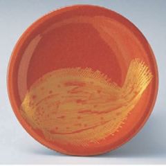 回転寿司皿 寿司皿朱パール金ヒラメ