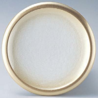 回転寿司皿 縁高皿アクアゴールドぼかし