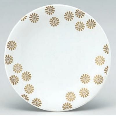 回転寿司皿 寿司皿白小菊 高さ21 直径:150