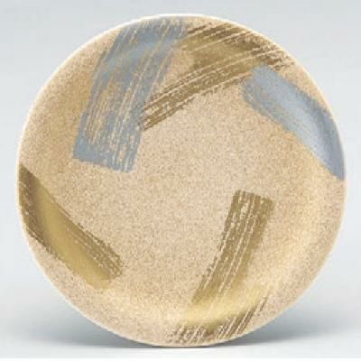 回転寿司皿 寿司皿パール二色刷毛目  高さ21 直径:150 (業務用食器)