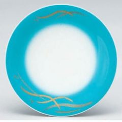 回転寿司皿 寿司皿ブルーぼかし金波  高さ21 直径:150 (業務用食器)