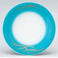回転寿司皿 寿司皿ブルーぼかし金波  高さ21 直径:150 (業務用食器)
