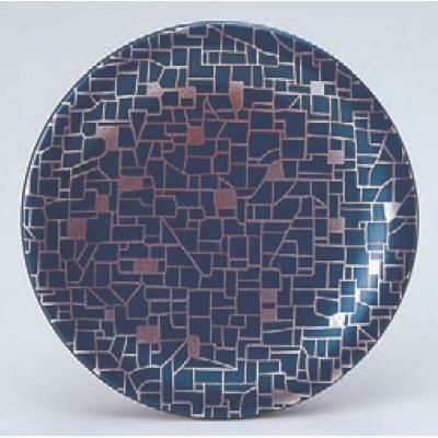 回転寿司皿 寿司皿紺に銀石目