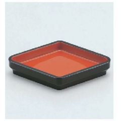 小皿 菱型タレ入れ 朱天黒