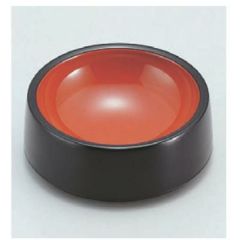 小皿  D.Xのぞき 黒刷毛目内朱  高さ37 直径:97 回転寿司皿