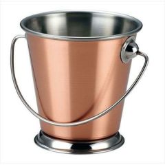 KM ミニ ステンレス バケツ 12cm 銅メッキ BKT12C