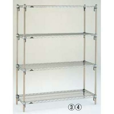 シェルフ【テーパーコーナーレバーセット(1段分4セット)】 メトロ -