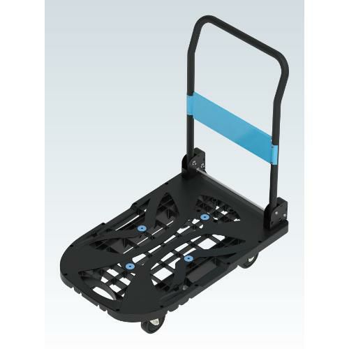 【サカエ】樹脂台車スカイキャリー折りたたみ式 SKC-780BK 幅780×奥行490×高さ890mm