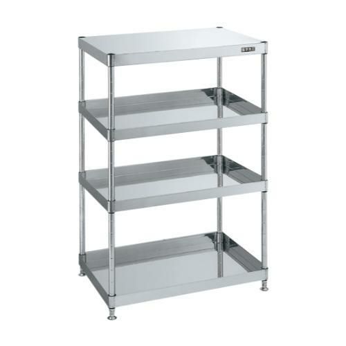 【固定式】【サカエ】ステンレスCSパールワゴン(固定タイプ) CSPN4-60124 幅600×奥行400×高さ1215mm