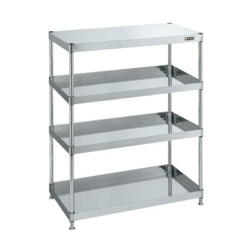 【固定式】【サカエ】ステンレスCSパールワゴン(固定タイプ) CSPN4-75124 幅750×奥行500×高さ1215mm