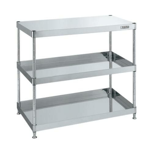 【固定式】【サカエ】ステンレスCSパールワゴン(固定タイプ) CSPN3-7573 幅750×奥行500×高さ780mm