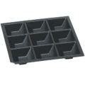 九ツ仕切黒石目/樹脂製/ビュッフェ取皿
