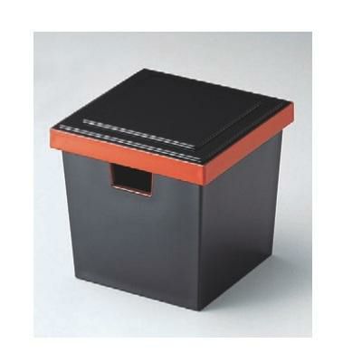 ガリ入れ (大)角ガリ入れ黒渕朱(切込有)