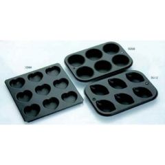 マドレーヌ型 Bｌacｋ No.5044 ハート型 9P 【 業務用 】【 同梱グループA 】