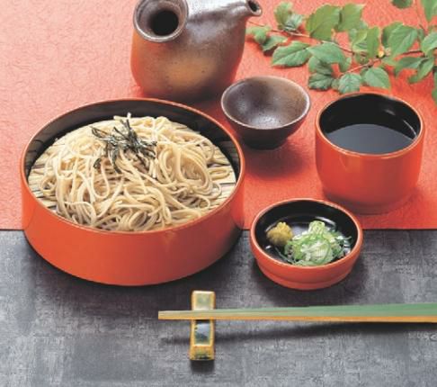 そば器 丸セイロ(小)朱本体