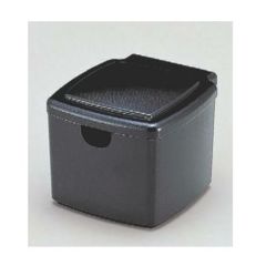 ガリ入れ 隅丸ガリ入れ黒刷毛目(切込有)