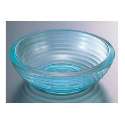 盛鉢 千筋鉄鉢 ブルー 4寸