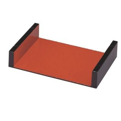 盛器 (小)ヌキ板朱