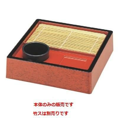 そば器 D.X角座敷ザル後藤内朱本体