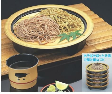 そば器 高台型丸ザルそばセイロ白木(底板付)本体