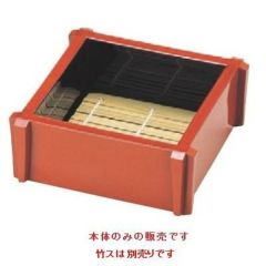 そば器 井戸渕セイロ外朱内黒(底板付)本体