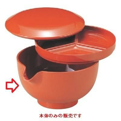 そば器 (大)片口鉢朱本体