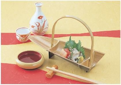 かご 竹割籠白木(折畳式) 幅262 奥行104 高さ155