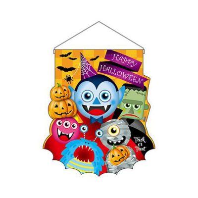 ユニークカット吊下旗「HALLOWEEN モンスター」