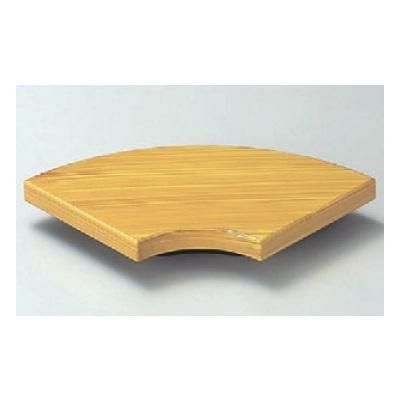 寿司ゲタ  扇型高台ゲタ 白木塗 底面N.S加工  幅145 奥行80 高さ20 回転寿司皿