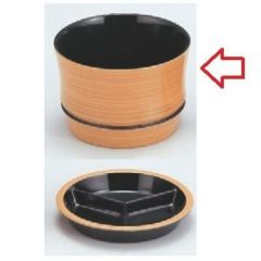 つゆ入れ 天盛そば皿白木(重厚型)竹型つゆ入れ(大)白木