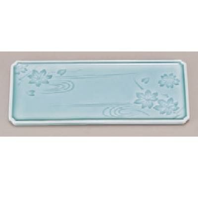盛器 天平皿用陶板青磁春秋